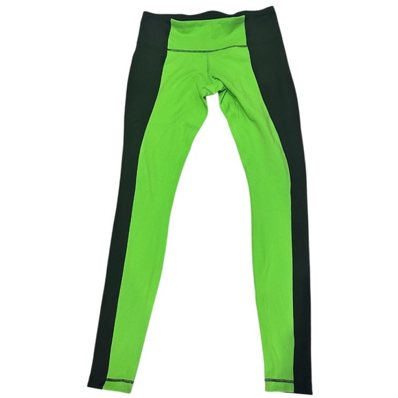 Lululemon 🍋Wunder Under Green and Black Color Block Leggings Size 8 - Picture 7 of 10